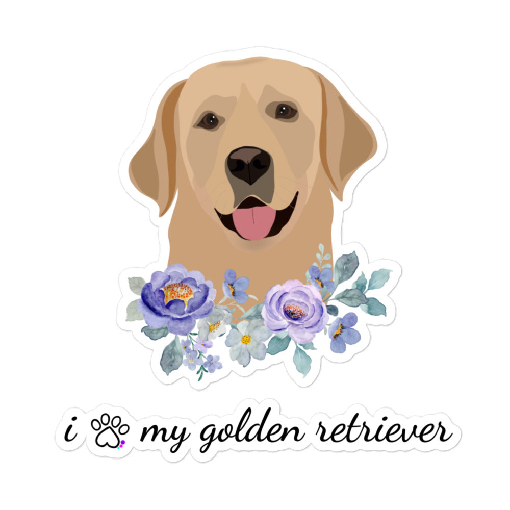 Bubble-free Stickers - Golden Retriever