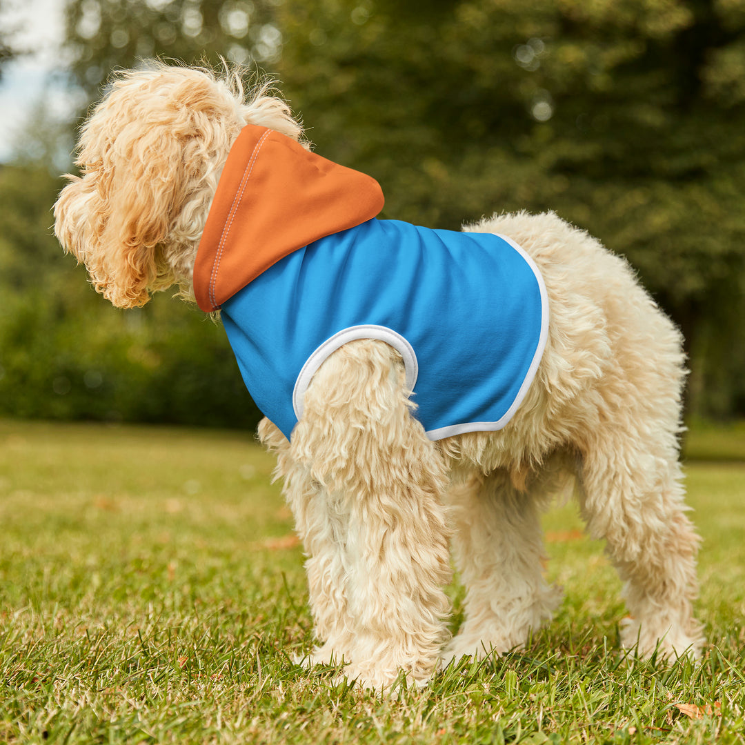 Bright Blue Color-Block Pet Hoodie