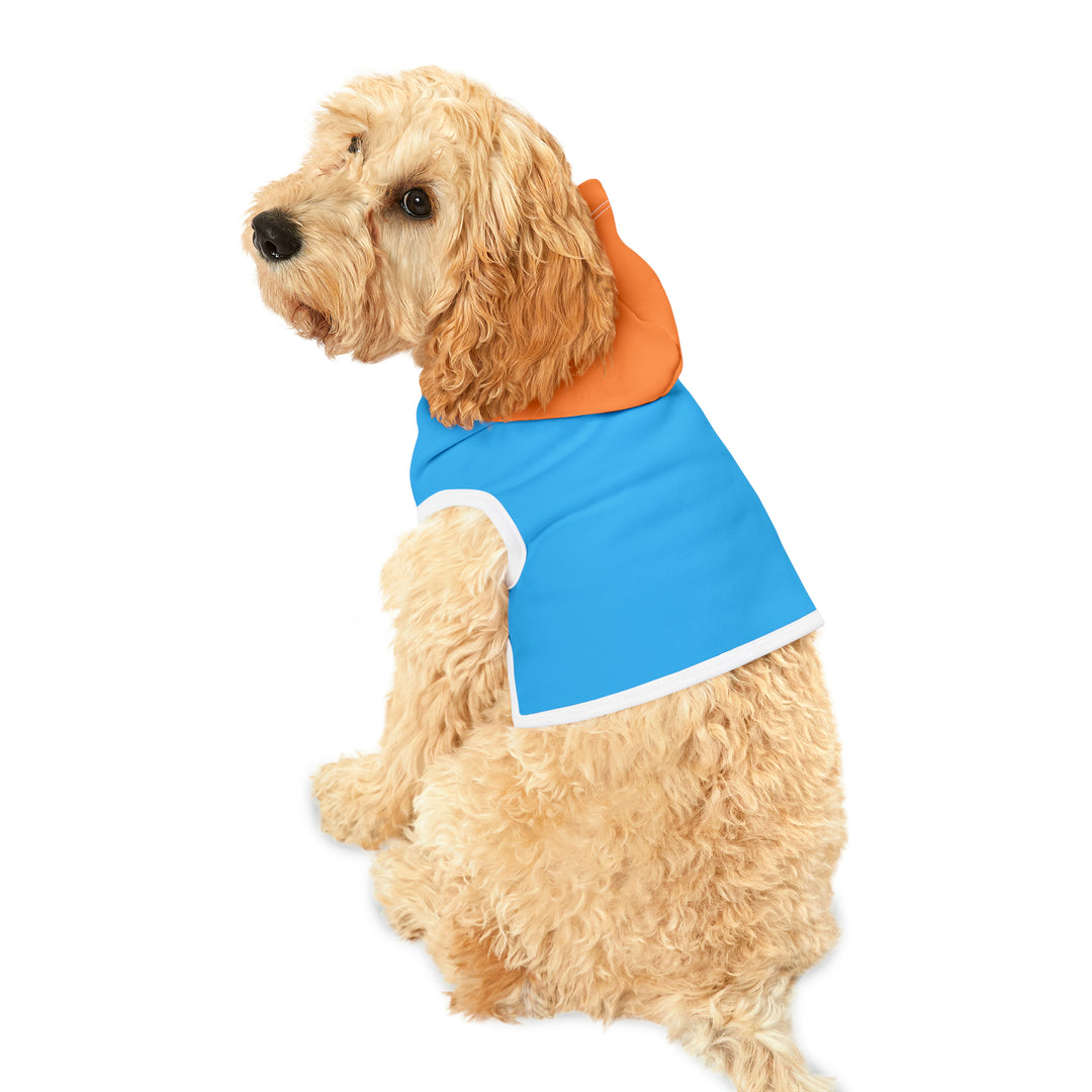 Bright Blue Color-Block Pet Hoodie