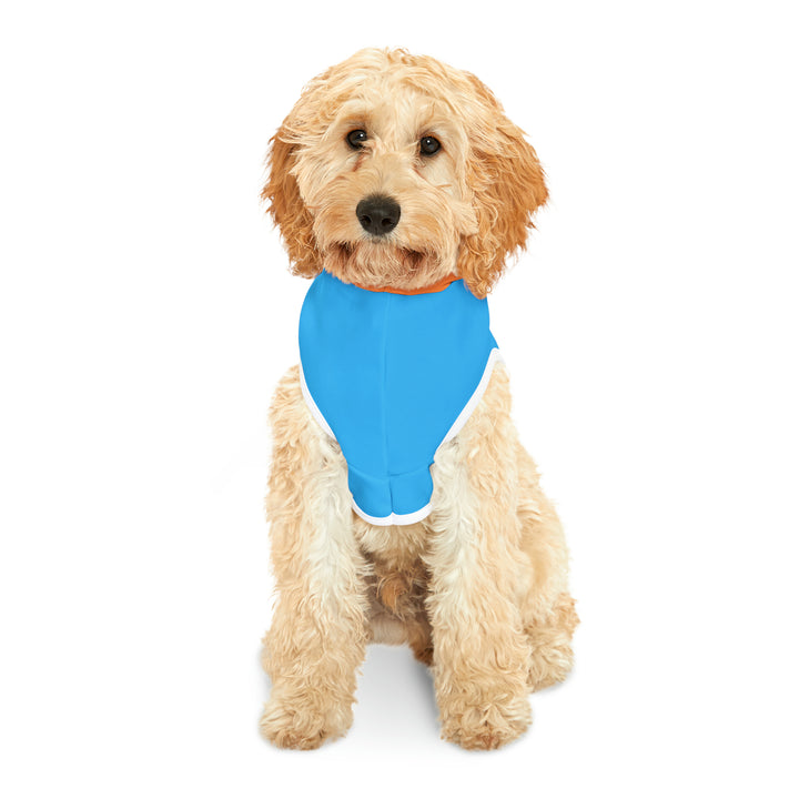 Bright Blue Color-Block Pet Hoodie