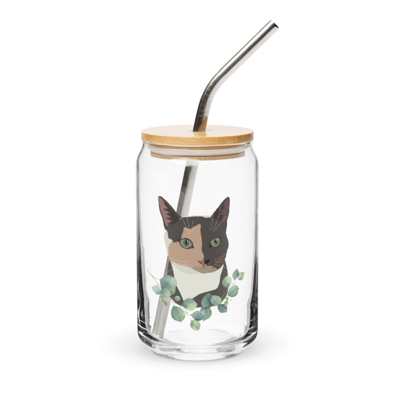 Custom Glass + Digital Pet Portrait