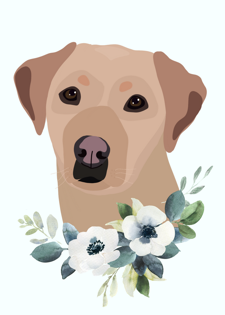Custom Pet Portrait - Digitally Drawn