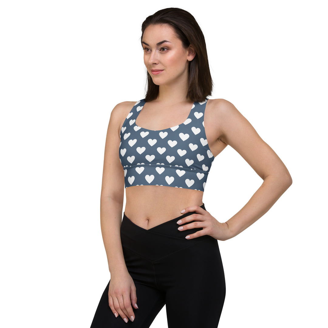 Puppy Love Longline Sports Bra - Navy