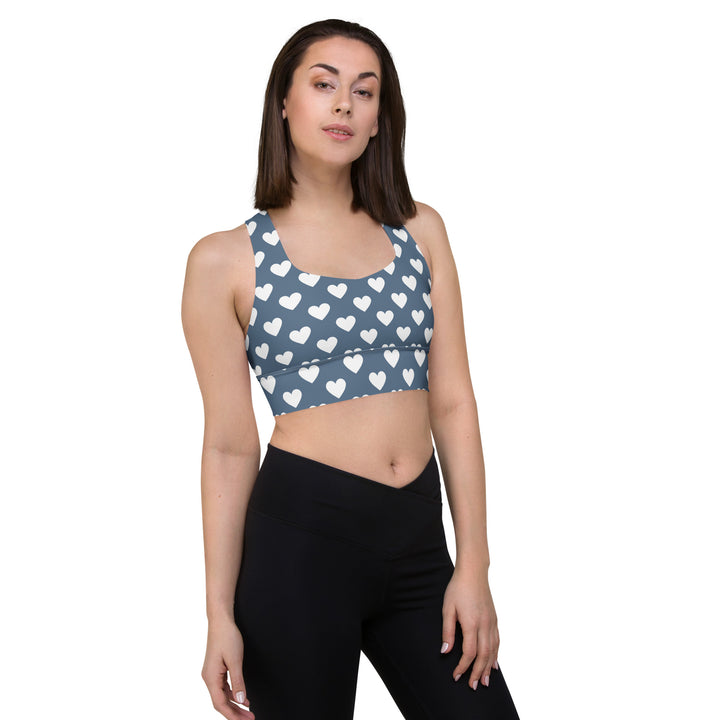 Puppy Love Longline Sports Bra - Navy