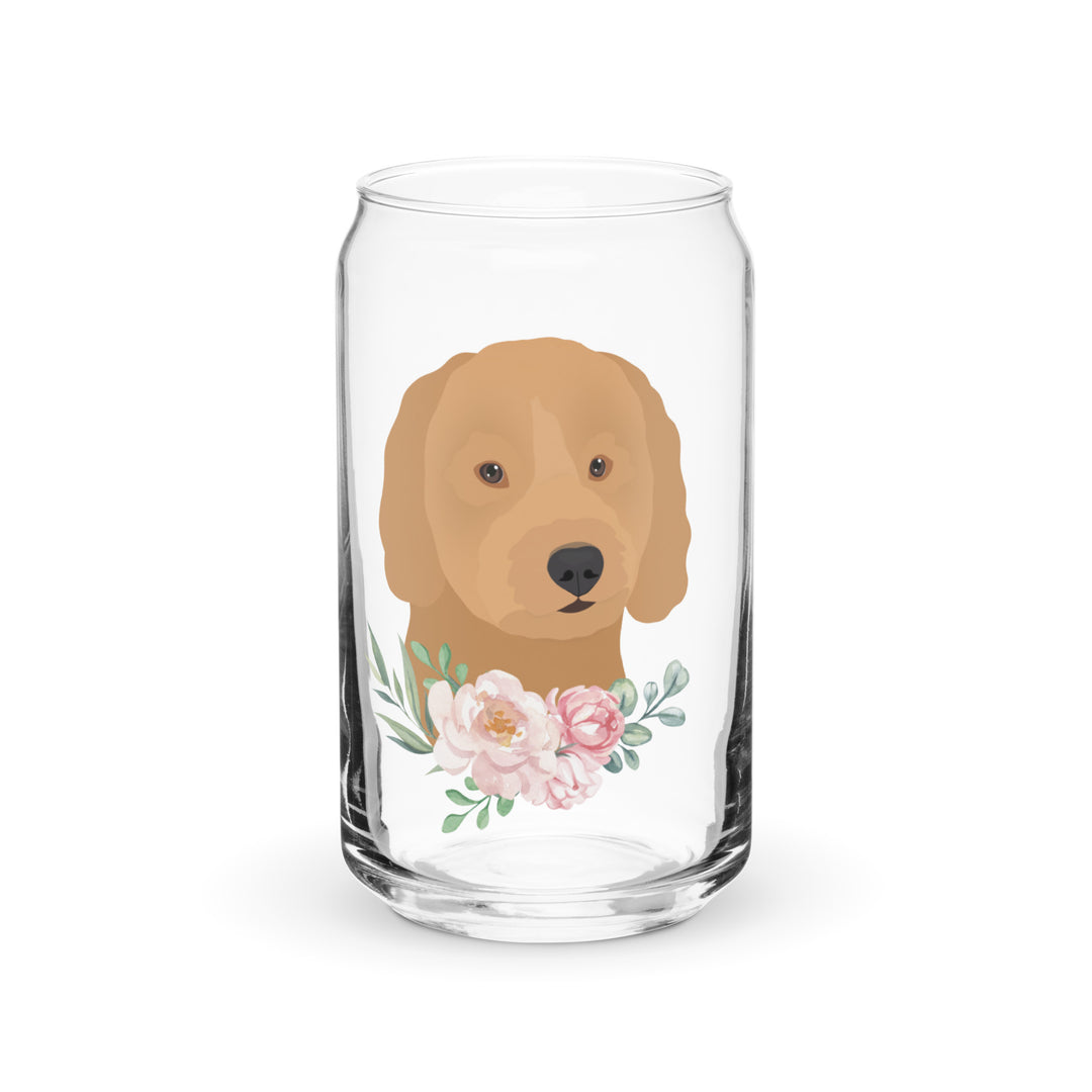 Can-shaped Glass - Goldendoodle