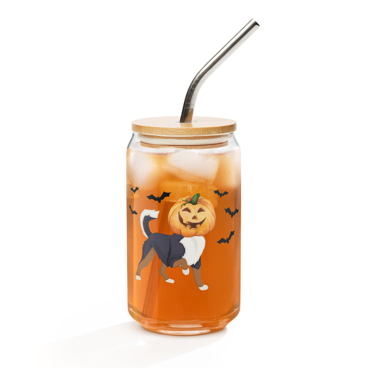 Can-shaped glass - Pumpkin Dog