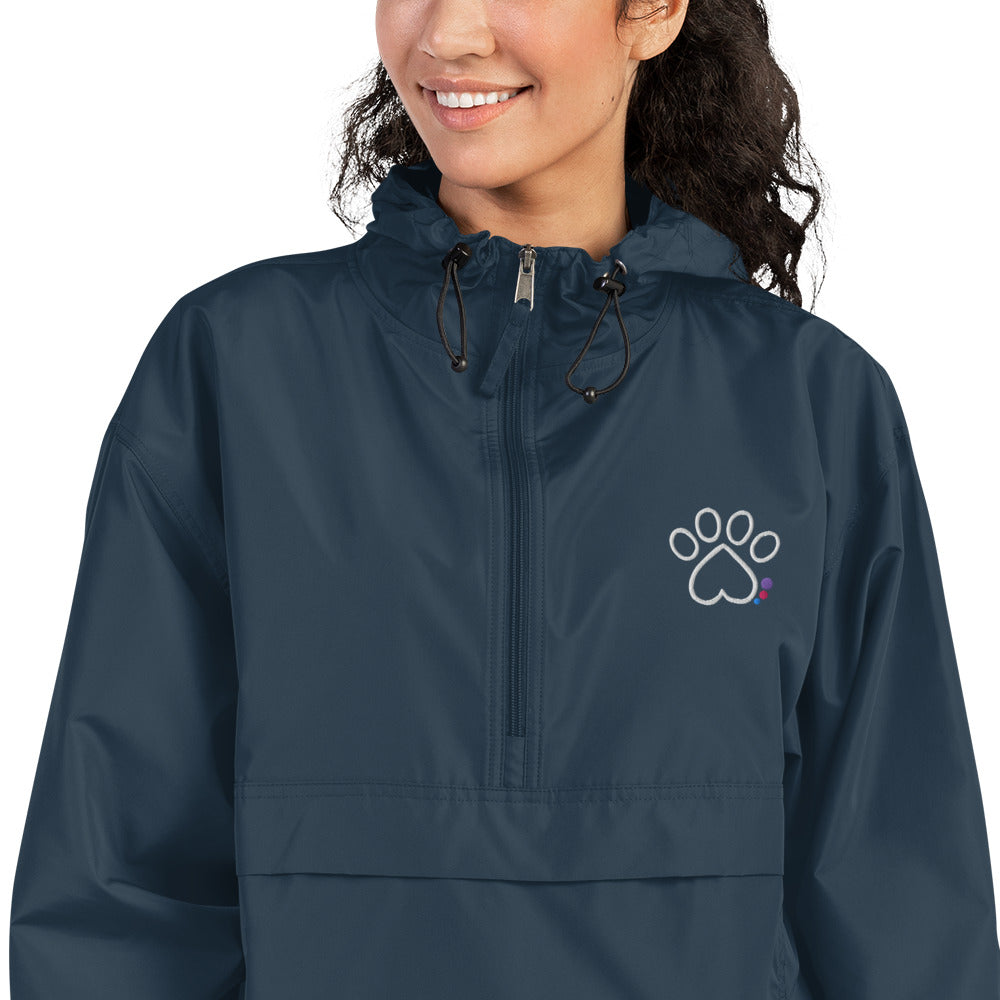 Bright Paw Embroidered Champion Packable Jacket