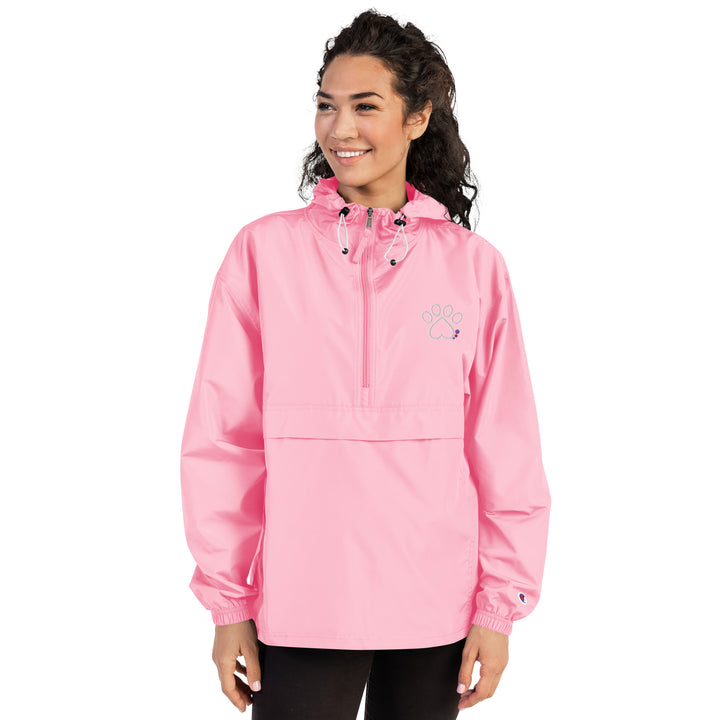 Bright Paw Embroidered Champion Packable Jacket