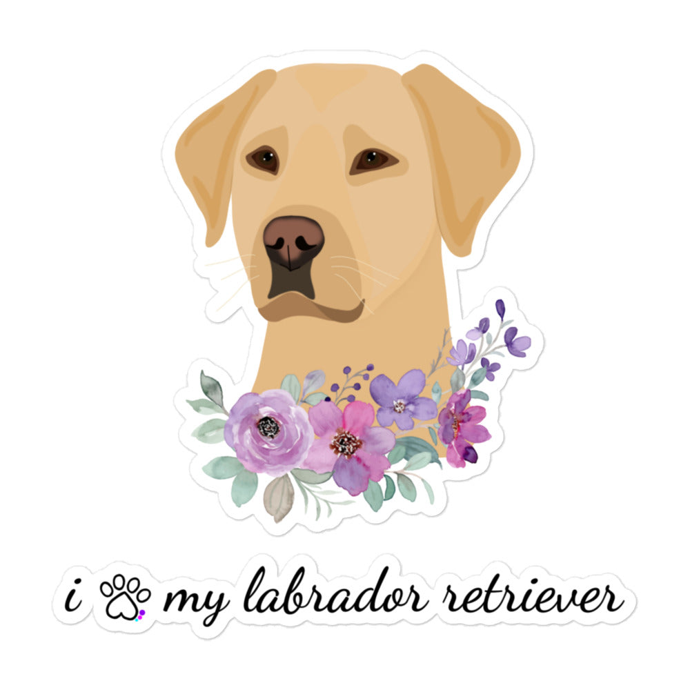 Bubble-free Stickers - Yellow Labrador Retriever