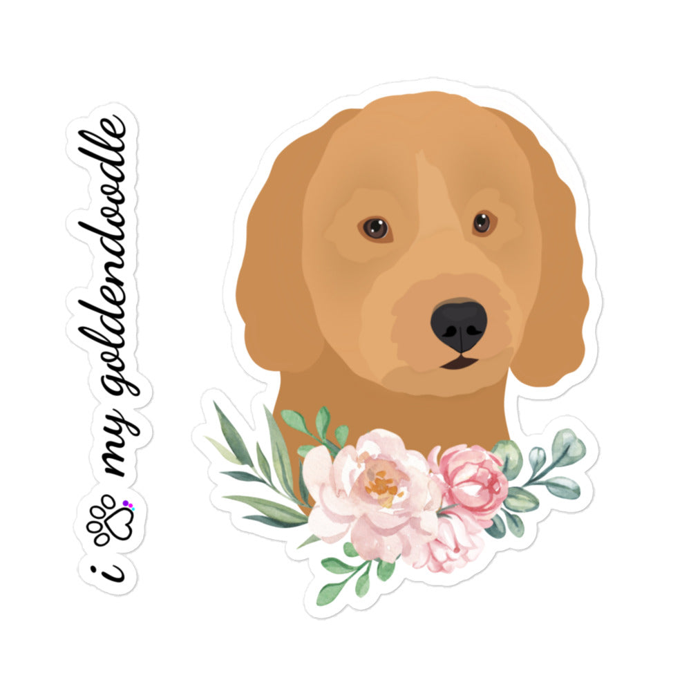 Bubble-free Stickers - Goldendoodle