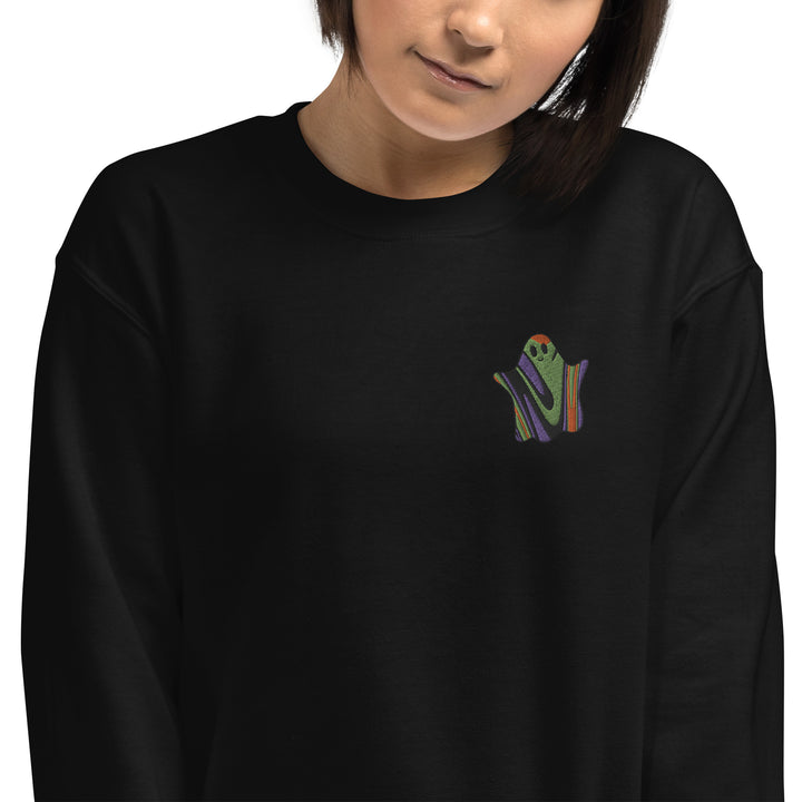 Embroidered Unisex Sweatshirt - Funky Ghost