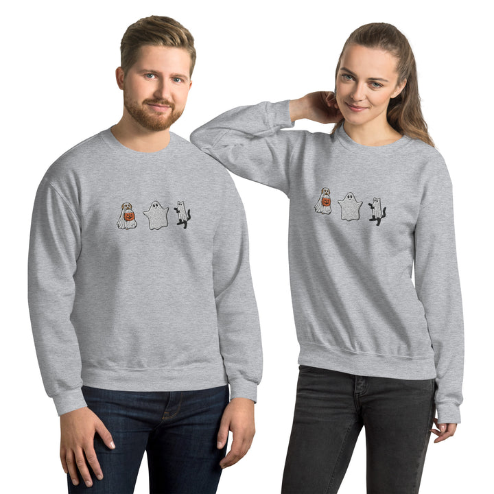 Embroidered Unisex Sweatshirt - Spooky Pets