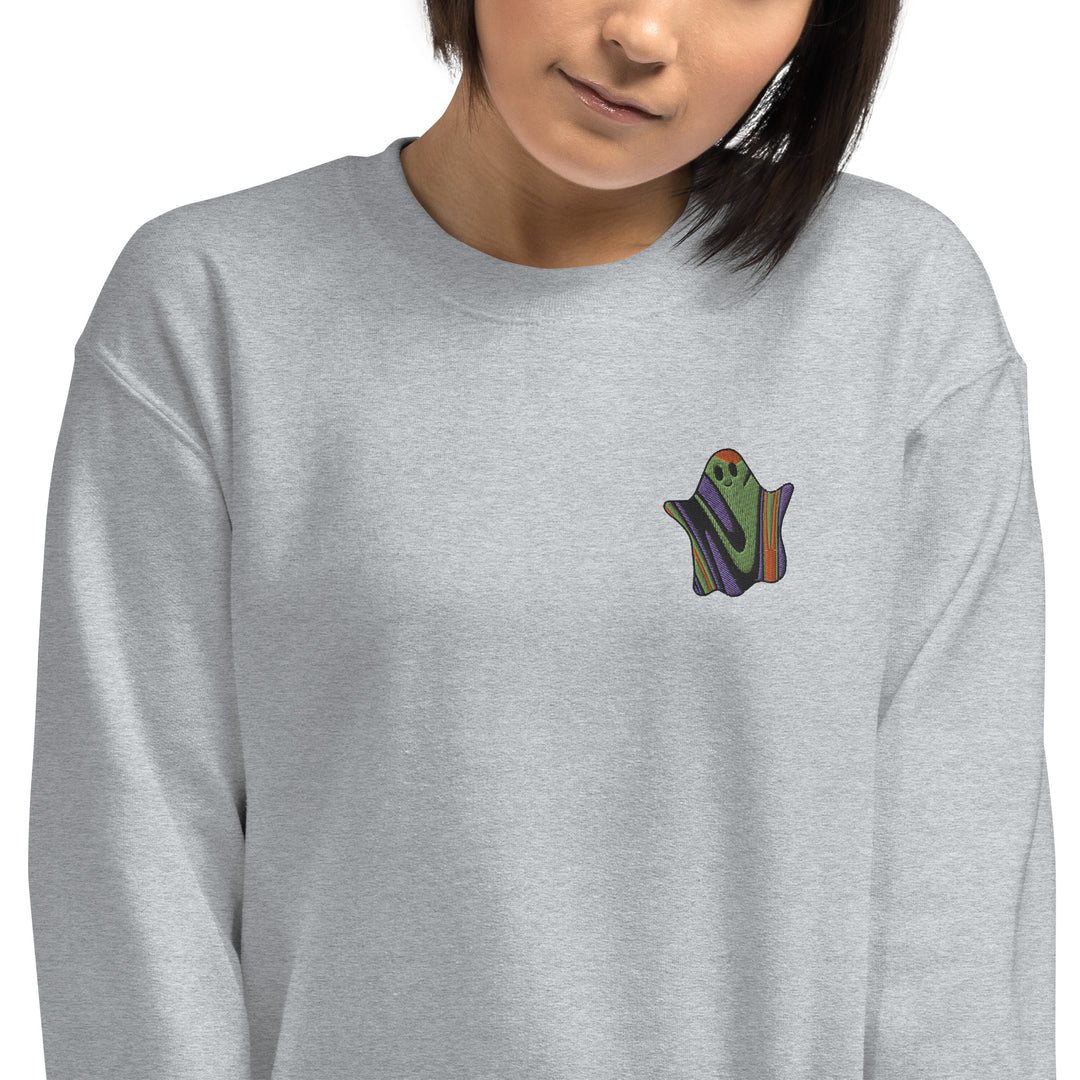 Embroidered Unisex Sweatshirt - Funky Ghost