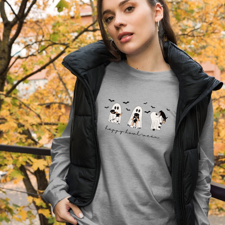 Unisex Long Sleeve Tee - Cute Ghost Puppy